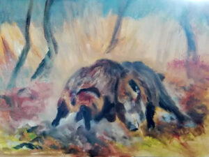 Harcoló vaddisznók